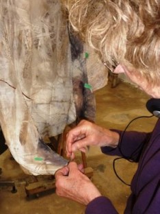 Loucks sewing at residency