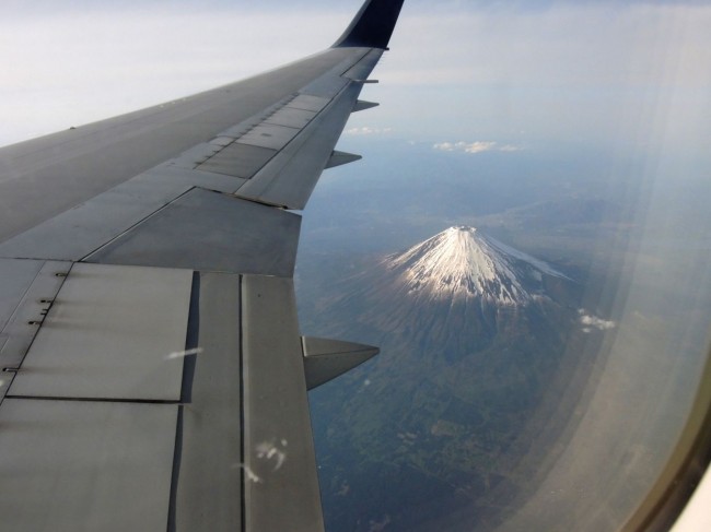 3. Mt Fuji seen from the plane. Photo Eileen Ekinaka
