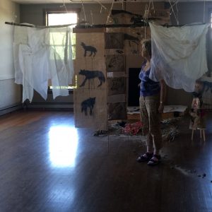 Mary McFerran Wolves, Brides, and Fairytales (2016) Studio setup