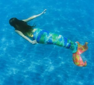 Olek Crocheted Mermaid in motion