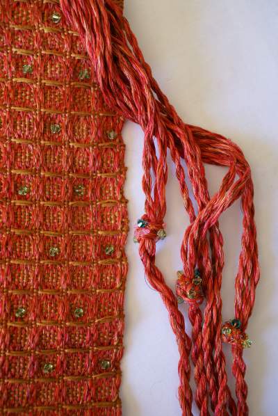 Tuscan Jewel, Handwoven Fabric Embellished With Hand Beading